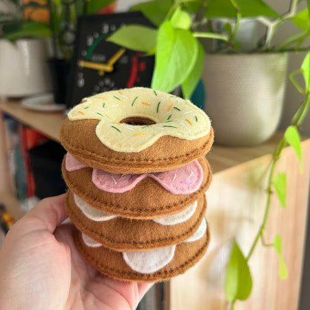 Donut, play food, play kitchen, felt food