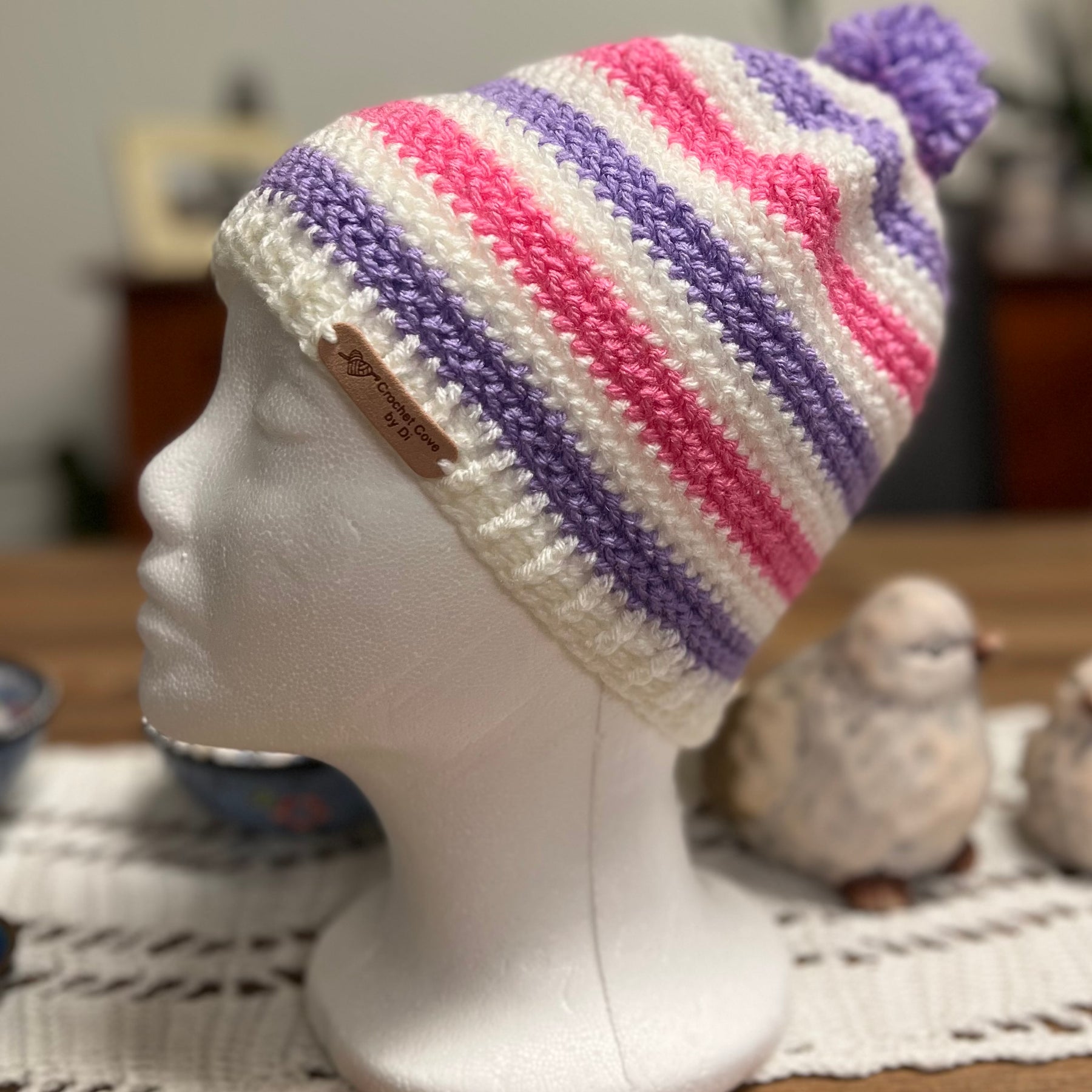 Crochet Kids’ Stripes Beanies