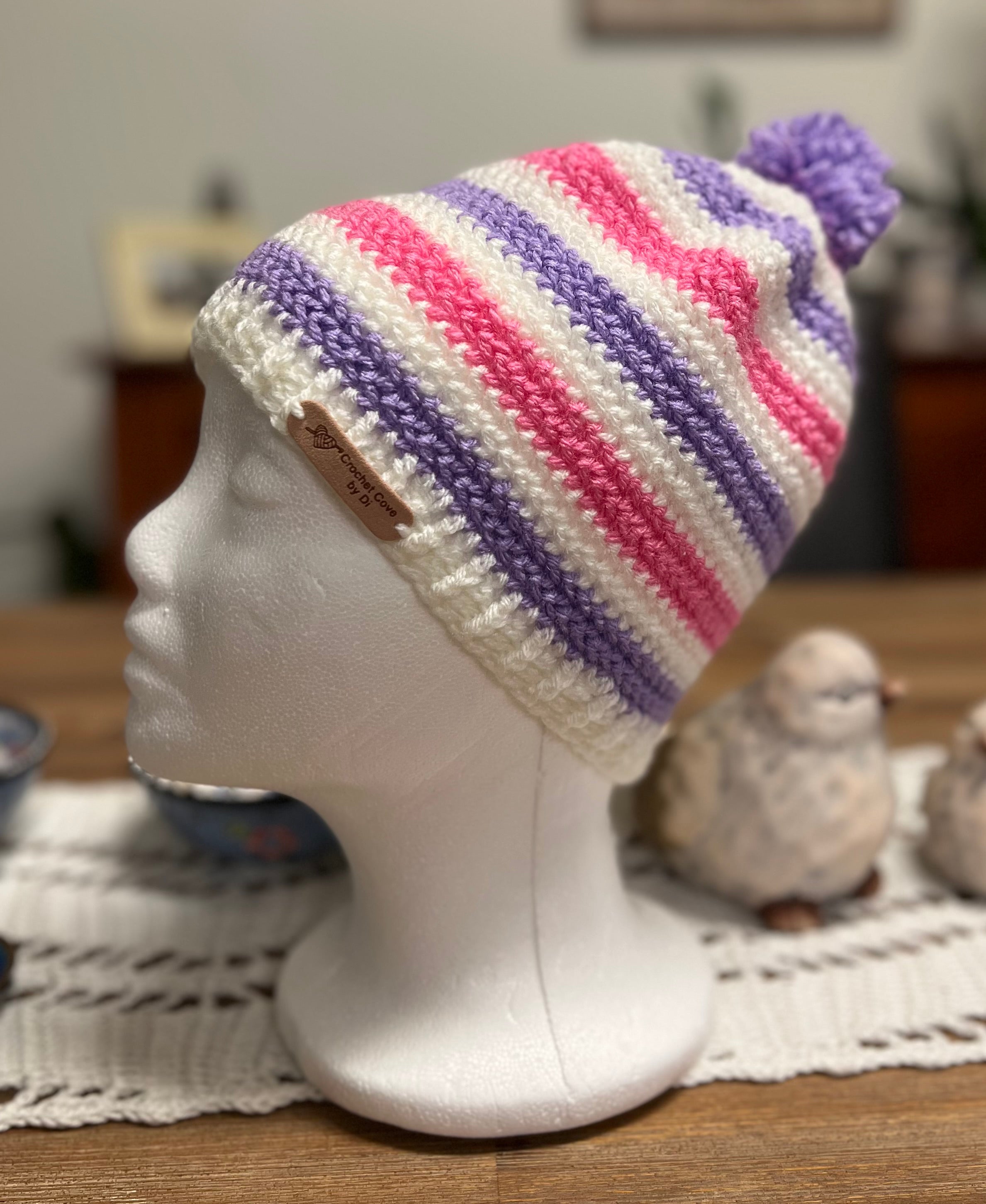 Crochet Kids’ Stripes Beanies