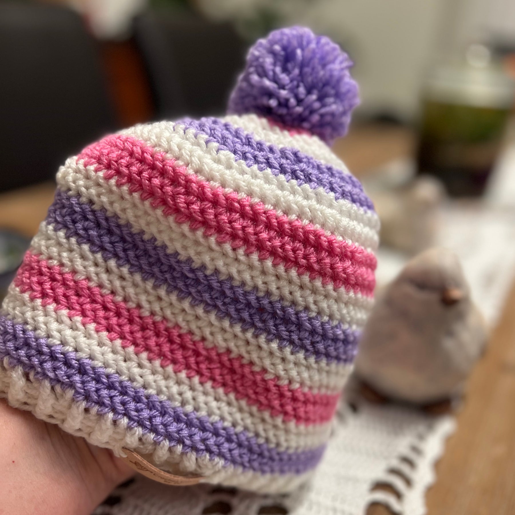 Crochet Kids’ Stripes Beanies