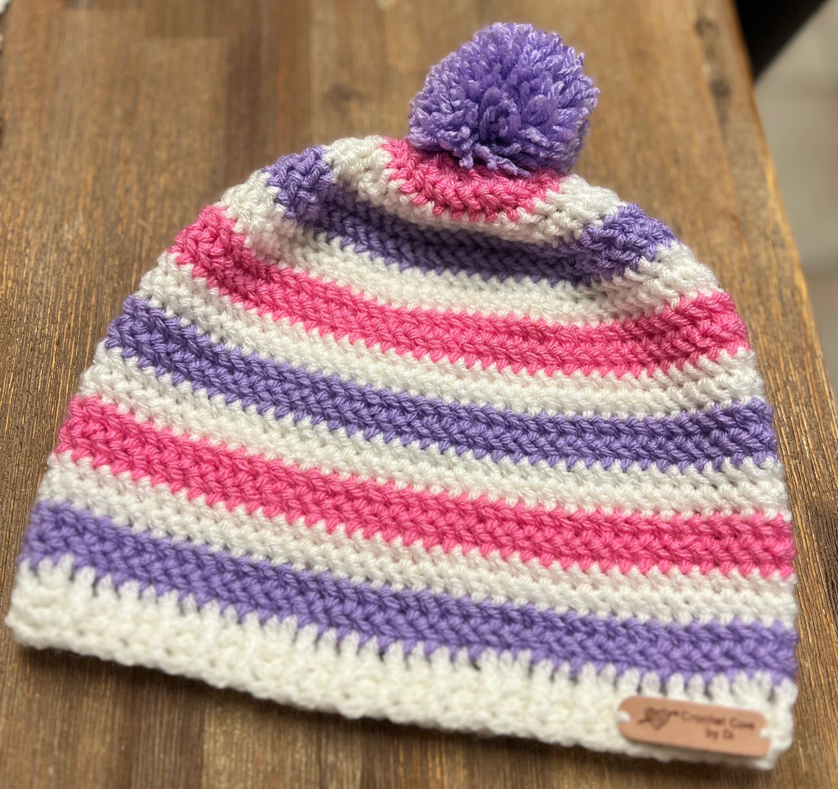 Crochet Kids’ Stripes Beanies