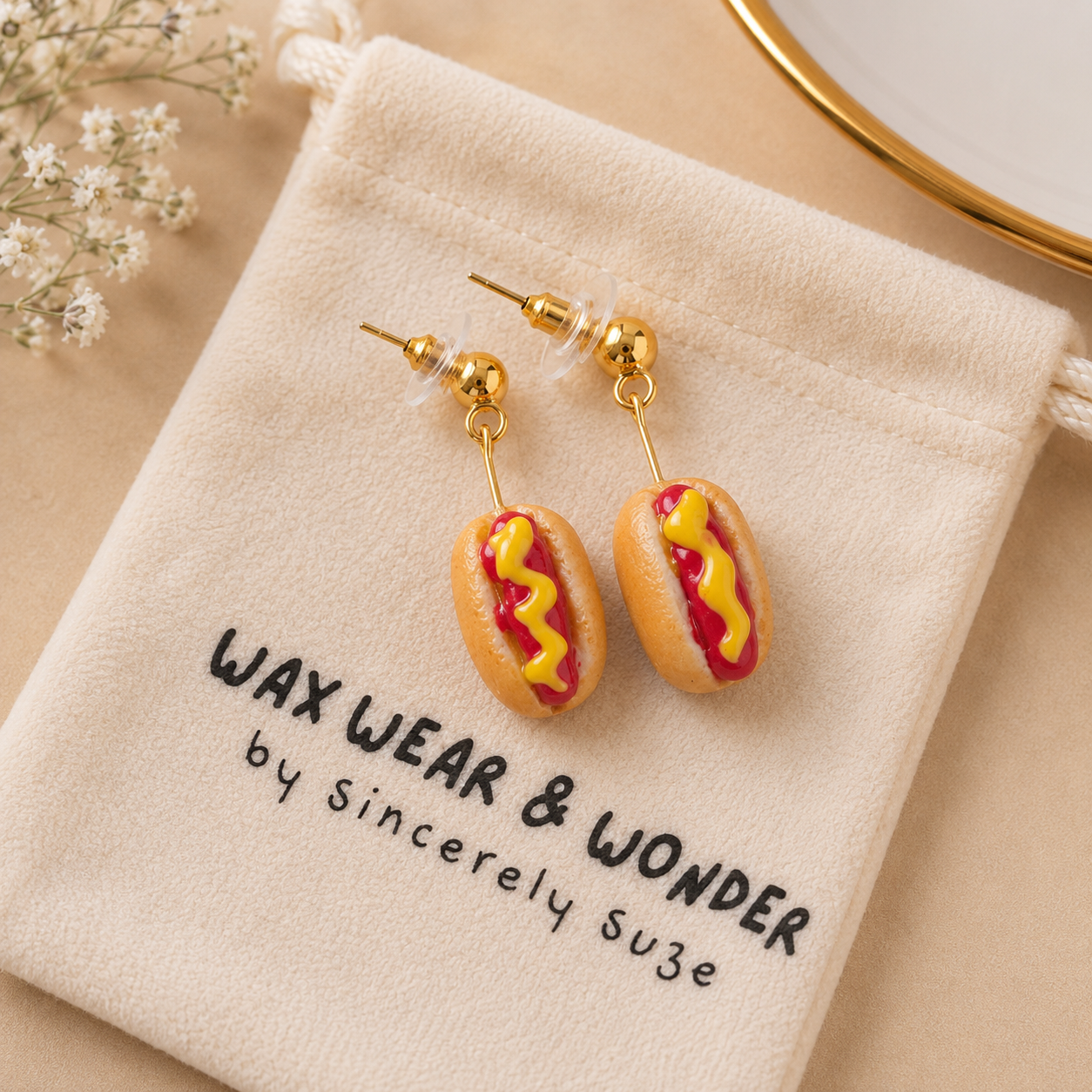 Hot Dog Earrings | Food Inspired Statement Earrings