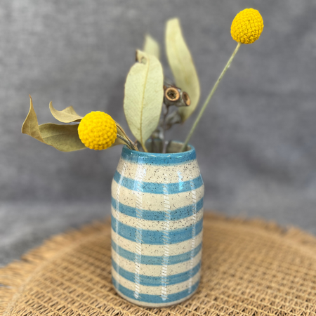 Hand-painted Wheel-thrown Ceramic Bud Vase 13cm 