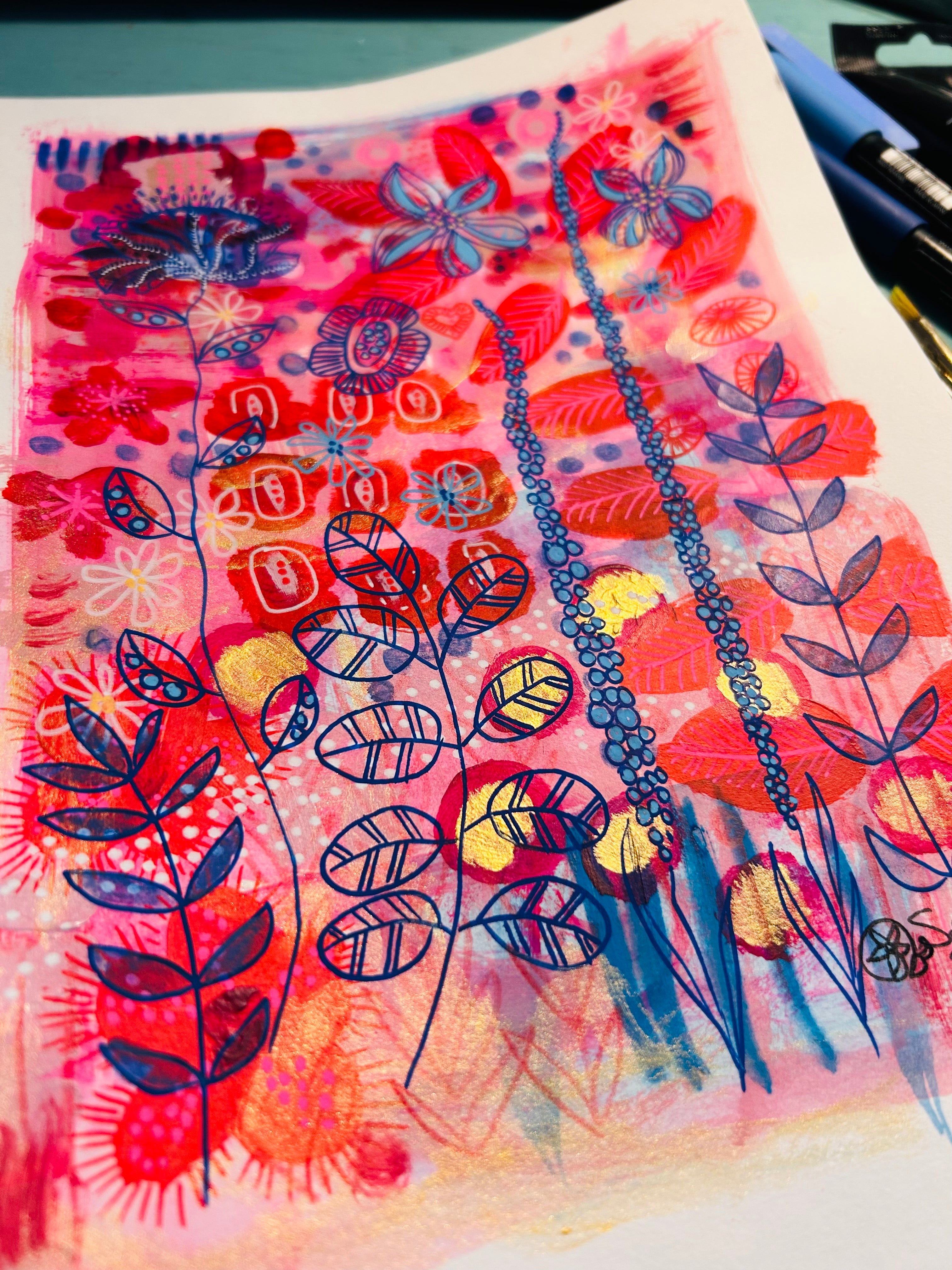 Hand-painted Original Art : Reaching Higher