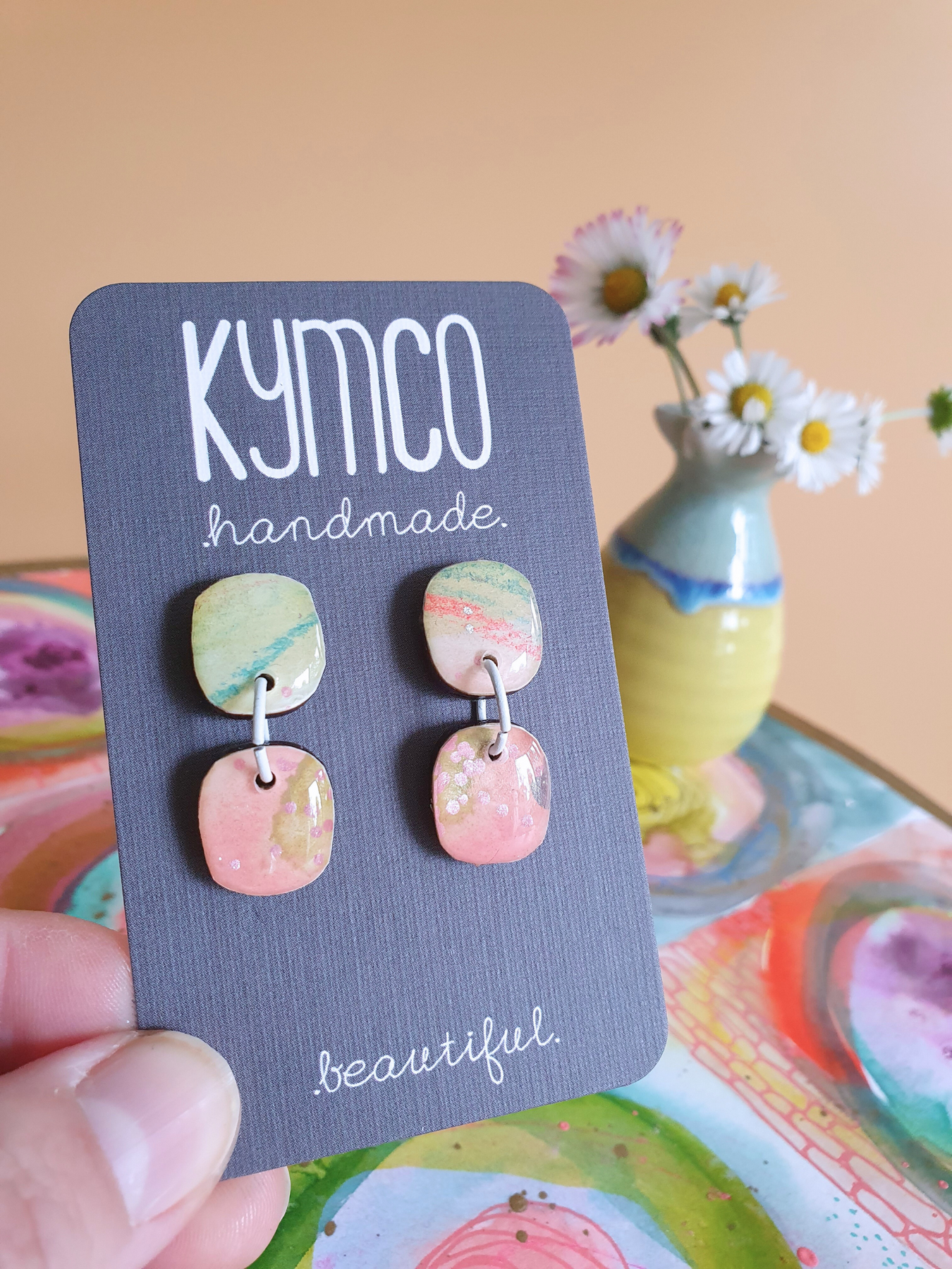 The Tutti Frutti Collection | Resin art jewellery| Stud earrings | Pendants | Brooches