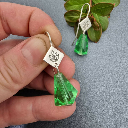 JUNGLE DREAMS – Foliage Glass earrings