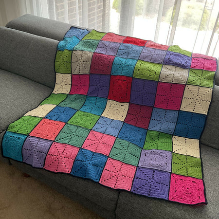 Colourful Crocheted Blanket