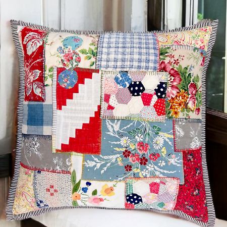 Vintage Patchwork Cushion