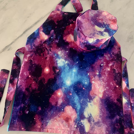 Reversible Childs Apron With Chefs Hat