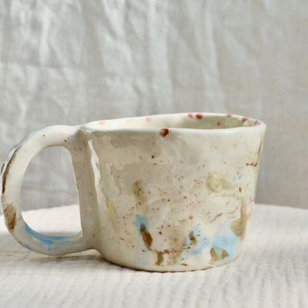 Abstract Splash Ceramic Mug Handmade