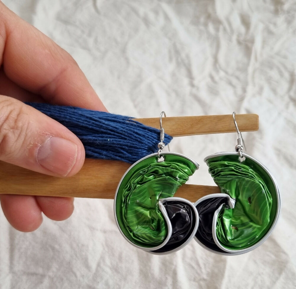 Coffee pod earrings green 5