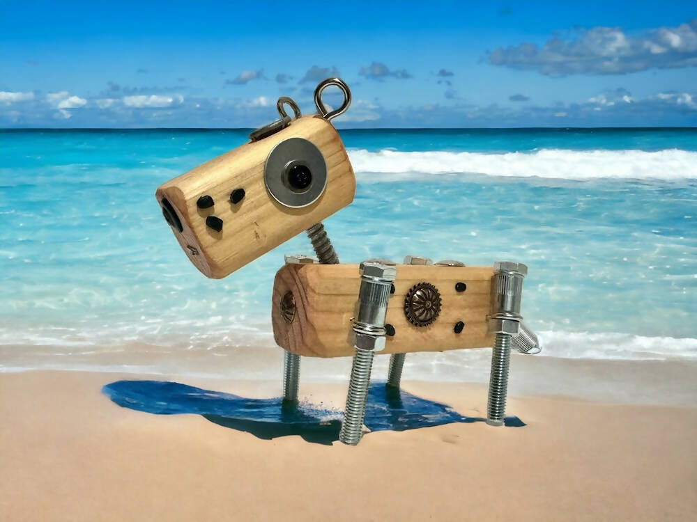 Louis - Wooden Steampunk Dog