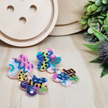 Dangle Earrings Hand Painted Stud Top Earrings Tilliebloom