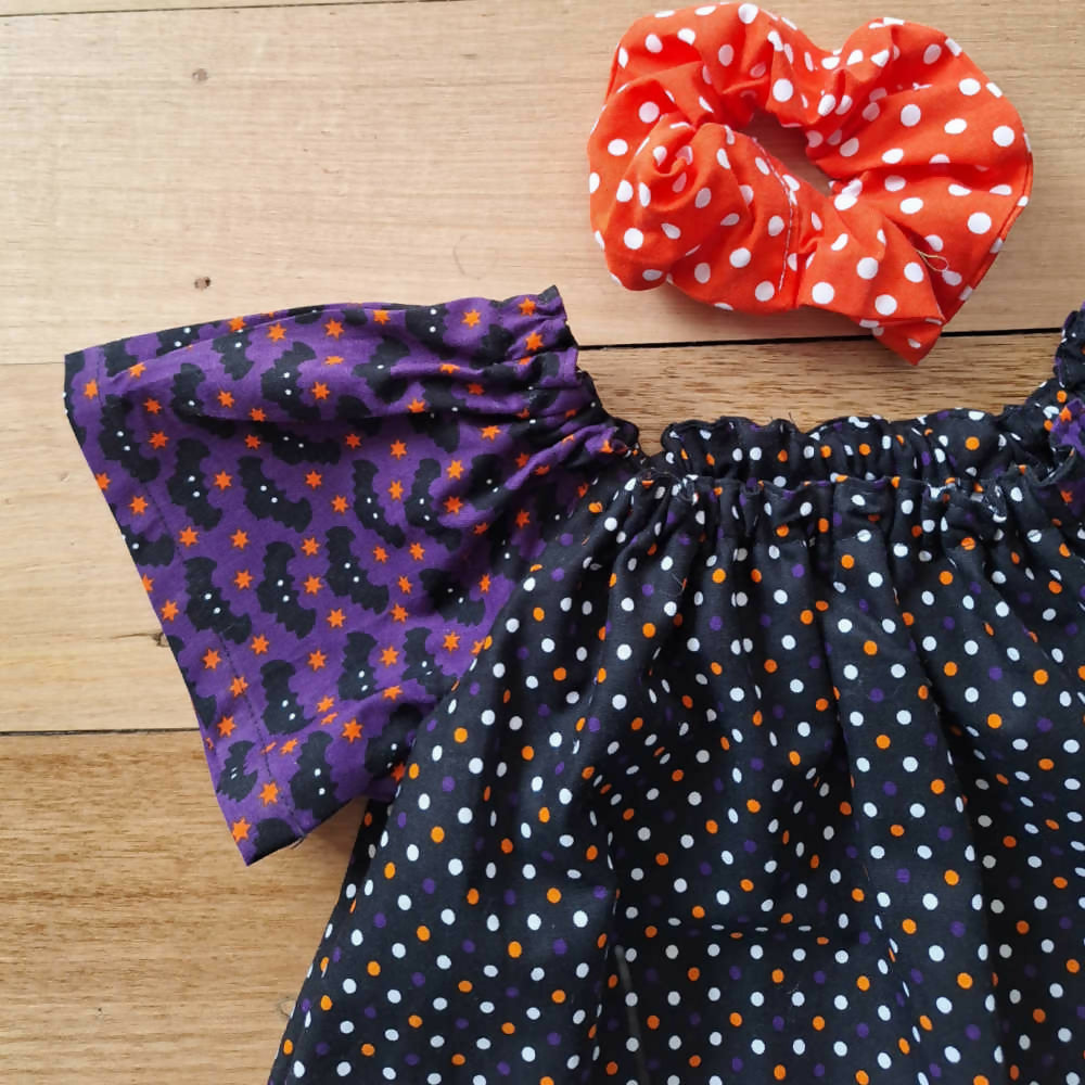 Girls Halloween Dress & Scrunchie Set | Size 3