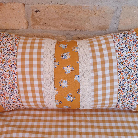 Patchwork Cushion - Liberty and Gingham