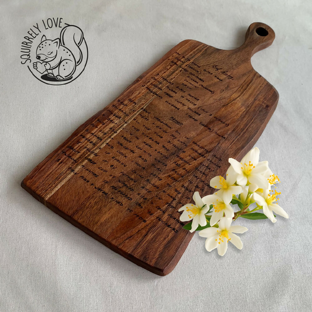 Personalised Engraved Recipe Board