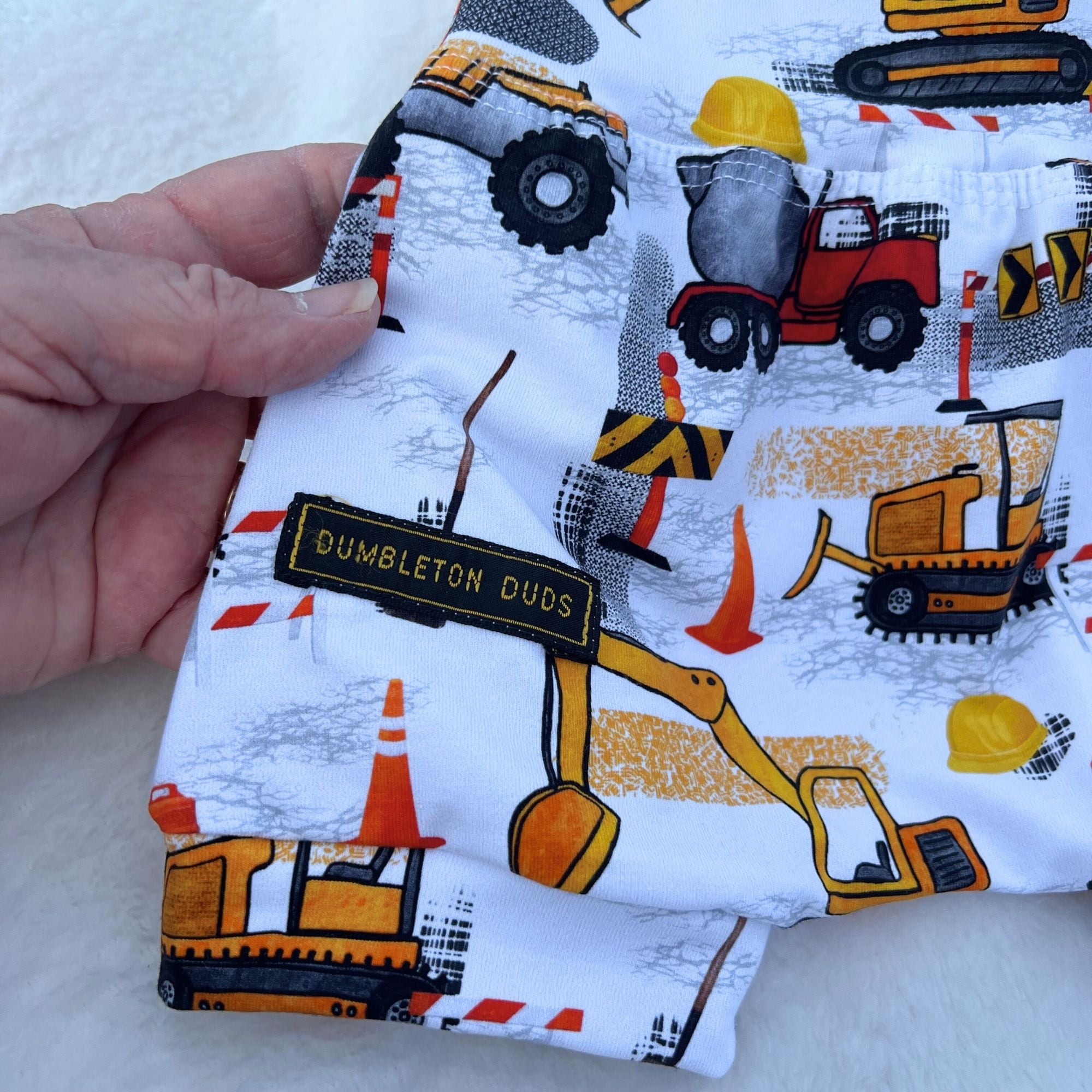 Machinery for Boys - Handmade Baby Boy Pants by Dumbleton Duds | Sizes 000, 00, 0, 1, 2