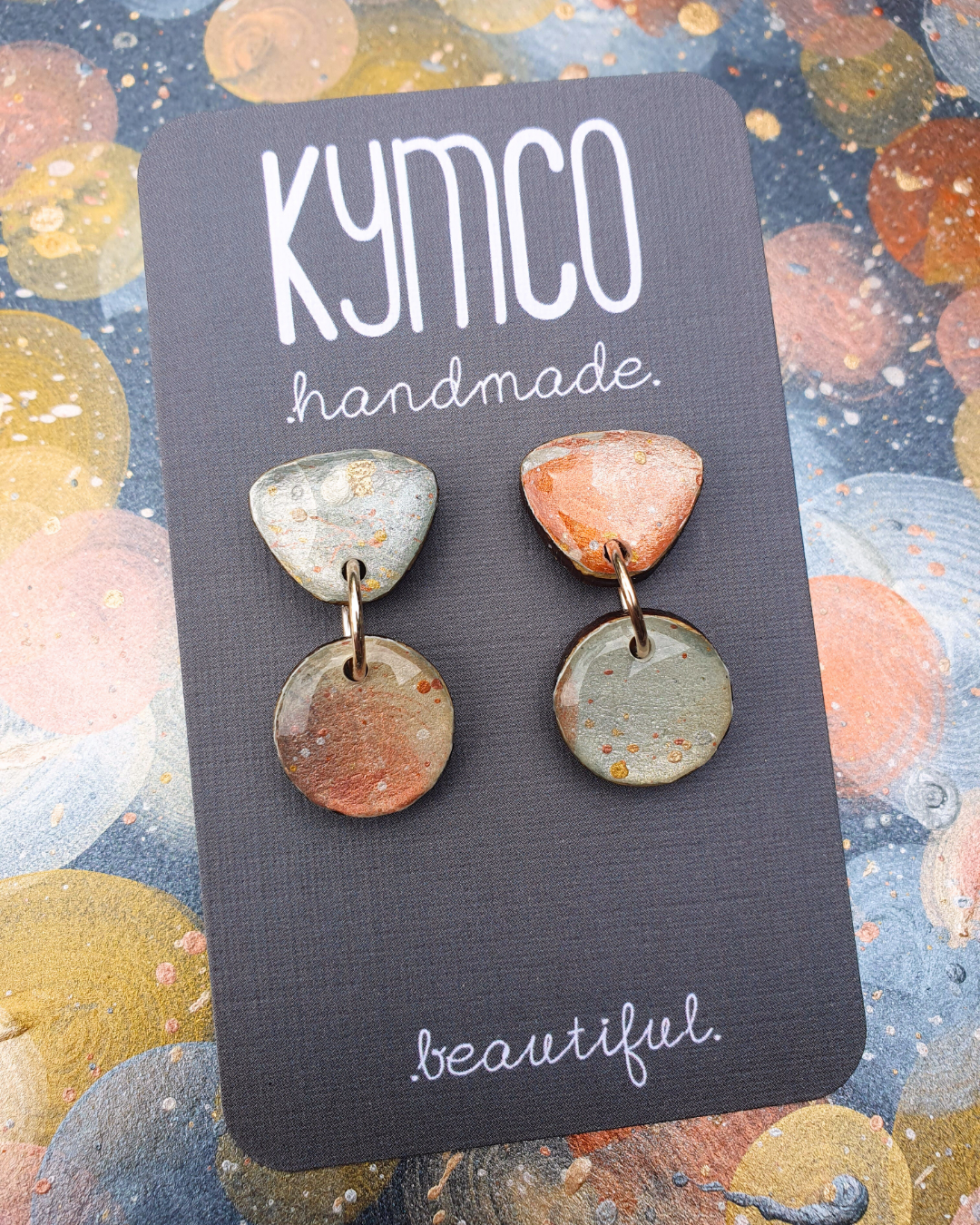 The Desert Dreaming Collection | Resin art jewellery | Medium dangle and stud earrings | Brooch | Pendants