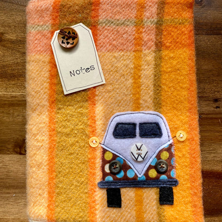 A5 Upcycled Notebook Kombi - Orange