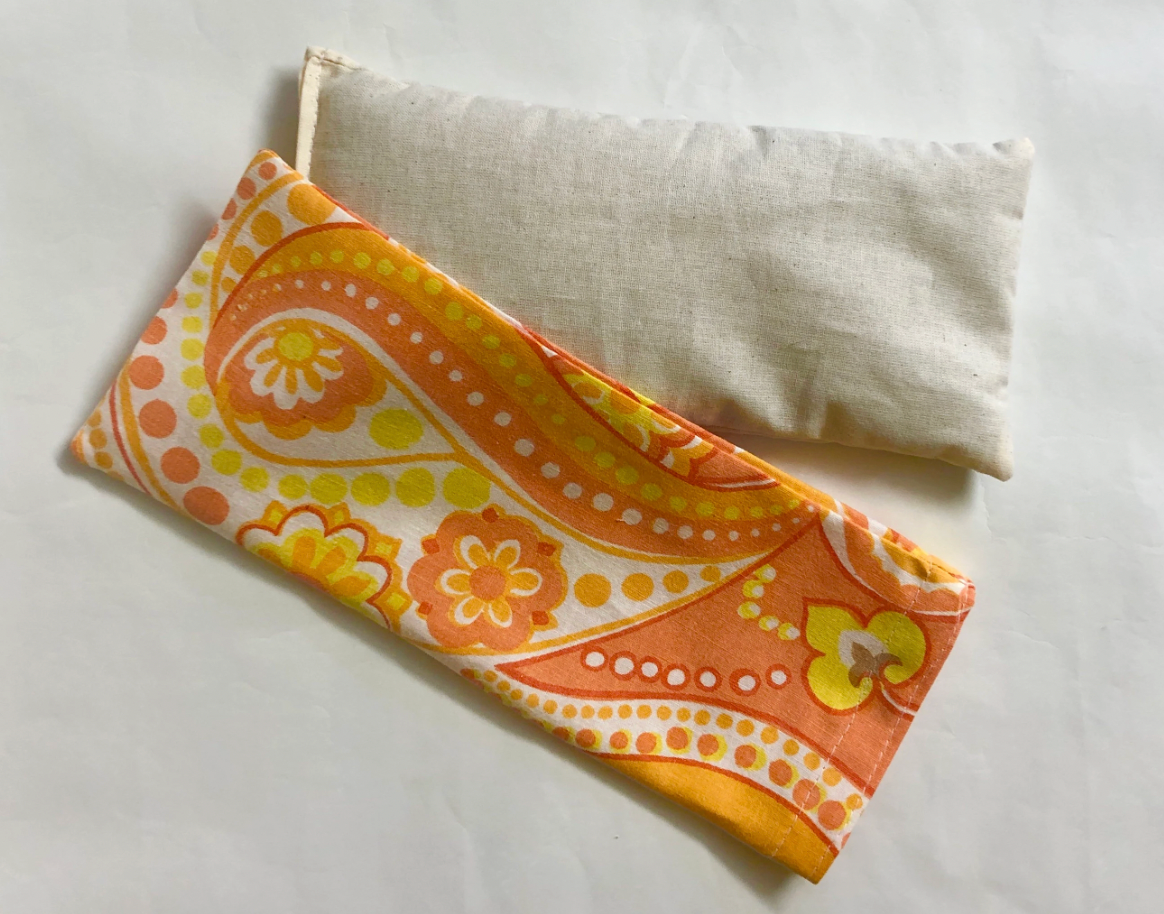 Lavender and Organic Linseed Eye Pillow with Removable, Washable Cover