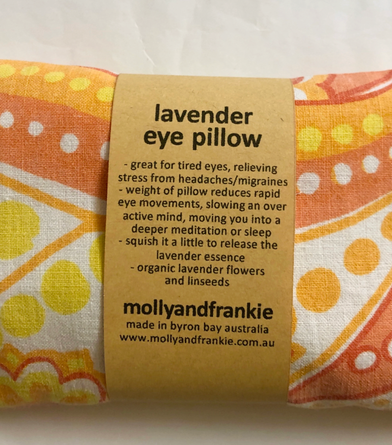 Lavender and Organic Linseed Eye Pillow with Removable, Washable Cover