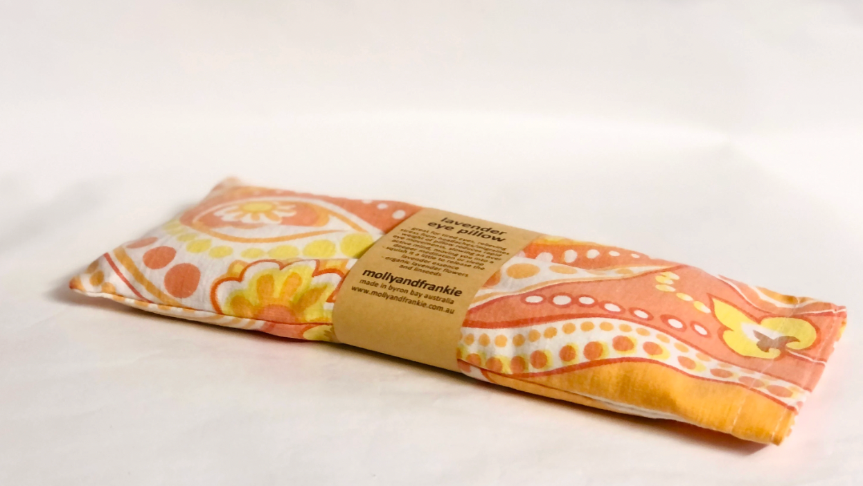 Lavender and Organic Linseed Eye Pillow with Removable, Washable Cover