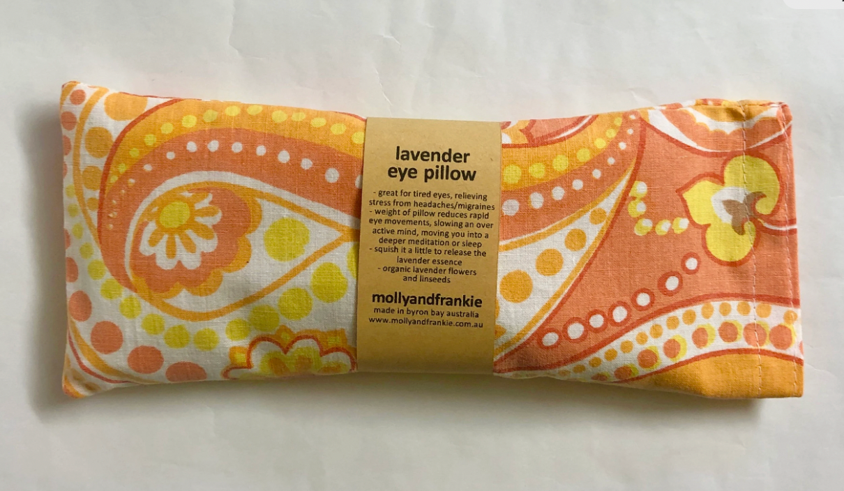 Lavender and Organic Linseed Eye Pillow with Removable, Washable Cover