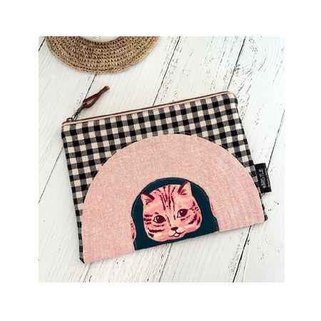 Kitty Under the Rainbow - Large Pencil Pouch