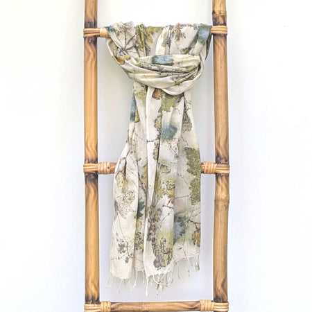 Ecoprint cotton scarf