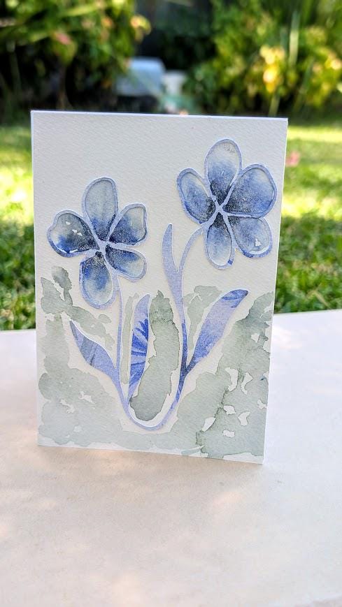 Hand-Painted Floral Greeting Card