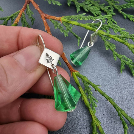 FOREST FINDS – Evergreen Glass earrings