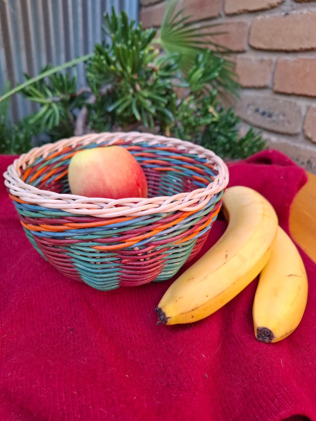 Bowl green brown orange