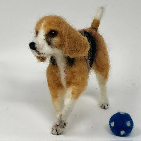 Made to order pet portrait needle felt sculpture pet memorial