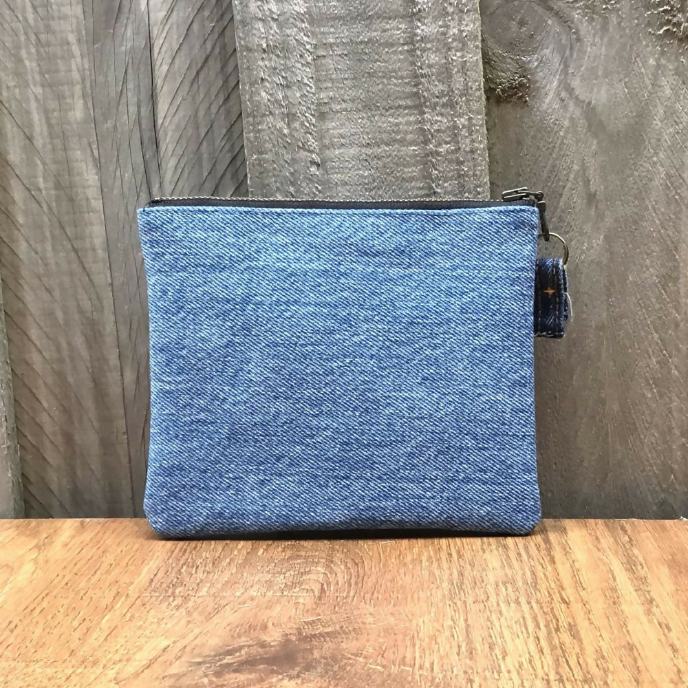 Upcycled Denim Purse – Red Heart