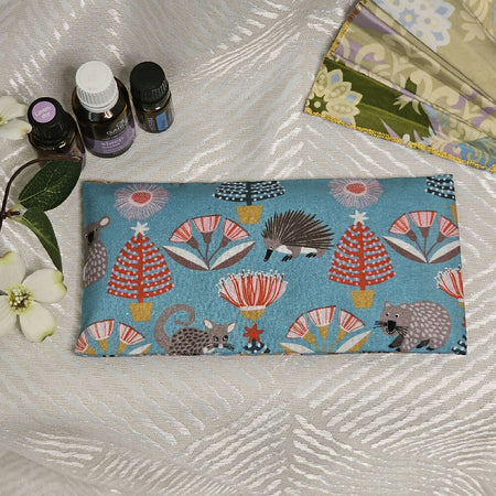 Xmas - Aromatherapy Cotton EYE PILLOWS - Lavender Linseed - Christmas