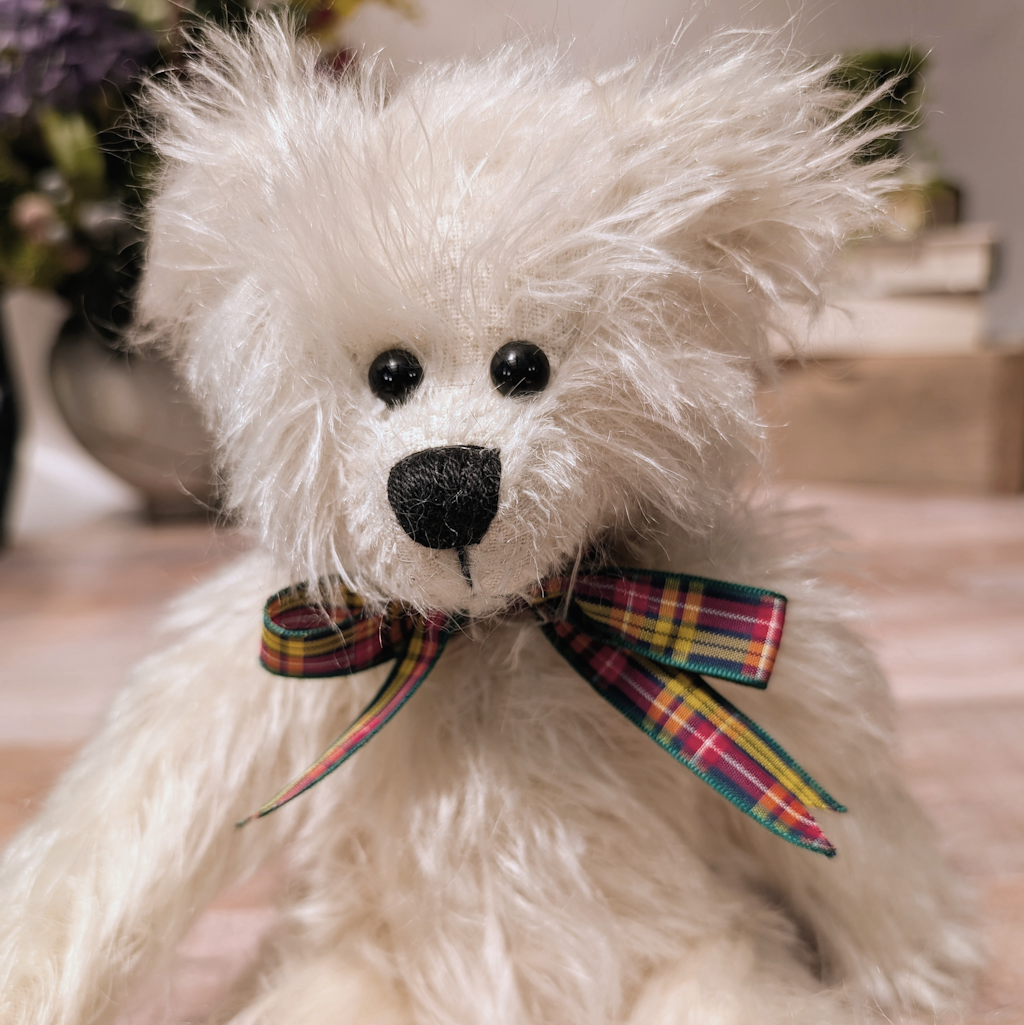 Little White Mohair Bear,Collectable Mohair Bear