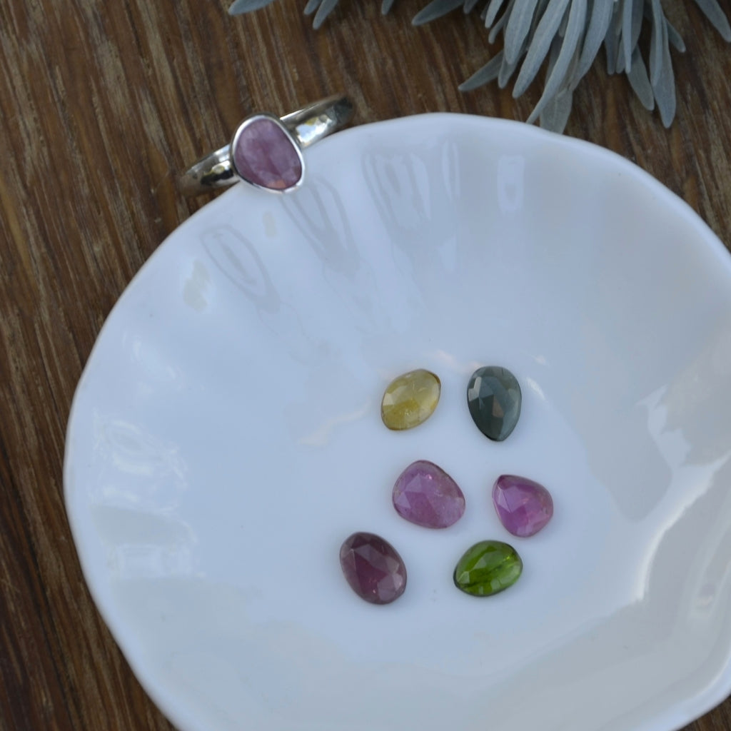 Tourmaline Choose-Your-Stone Silver Ring (Made To Order)