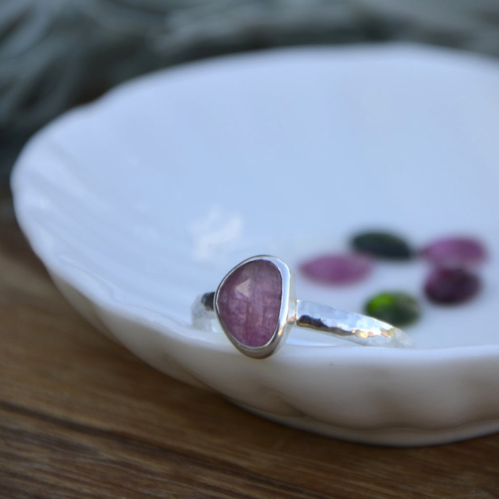 Tourmaline Choose-Your-Stone Silver Ring (Made To Order)