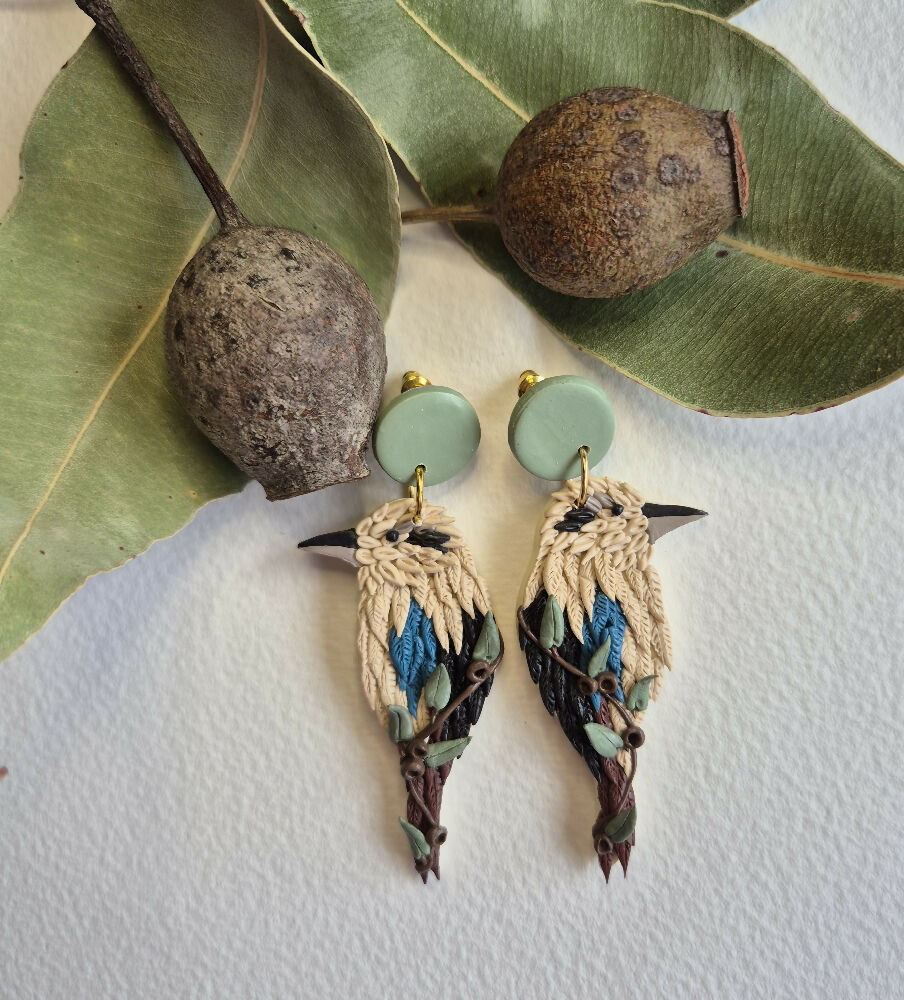 Kev Kookaburra in a Gum Tree Earrings