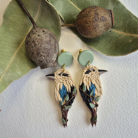 Kev Kookaburra in a Gum Tree Earrings