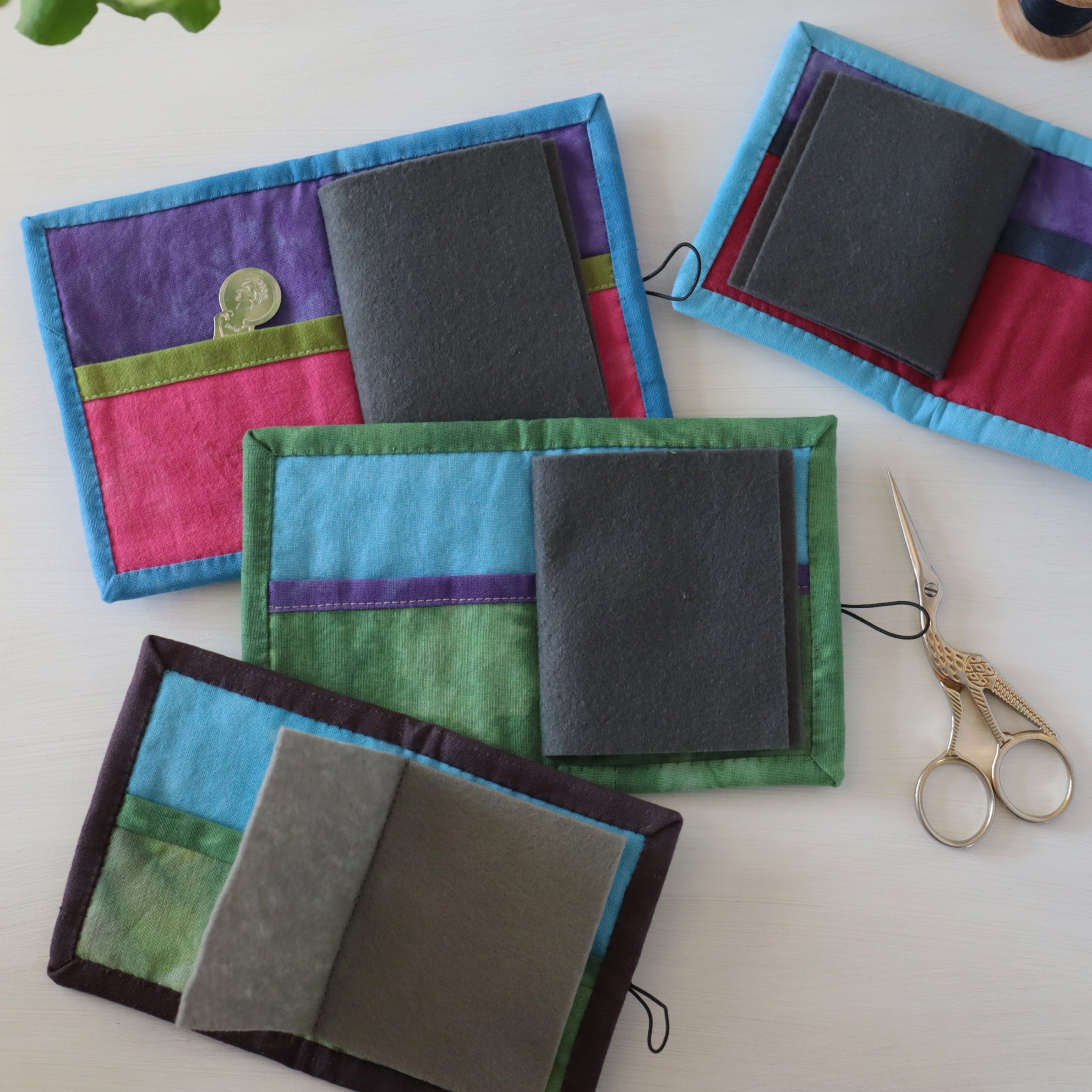 Hand Dyed Patchwork Needle Books