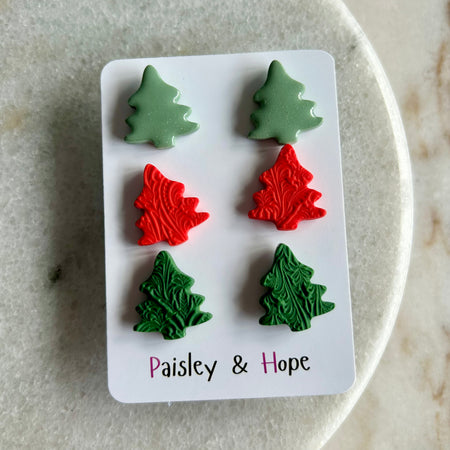 Polymer Clay Christmas Stud Pack - Choose design