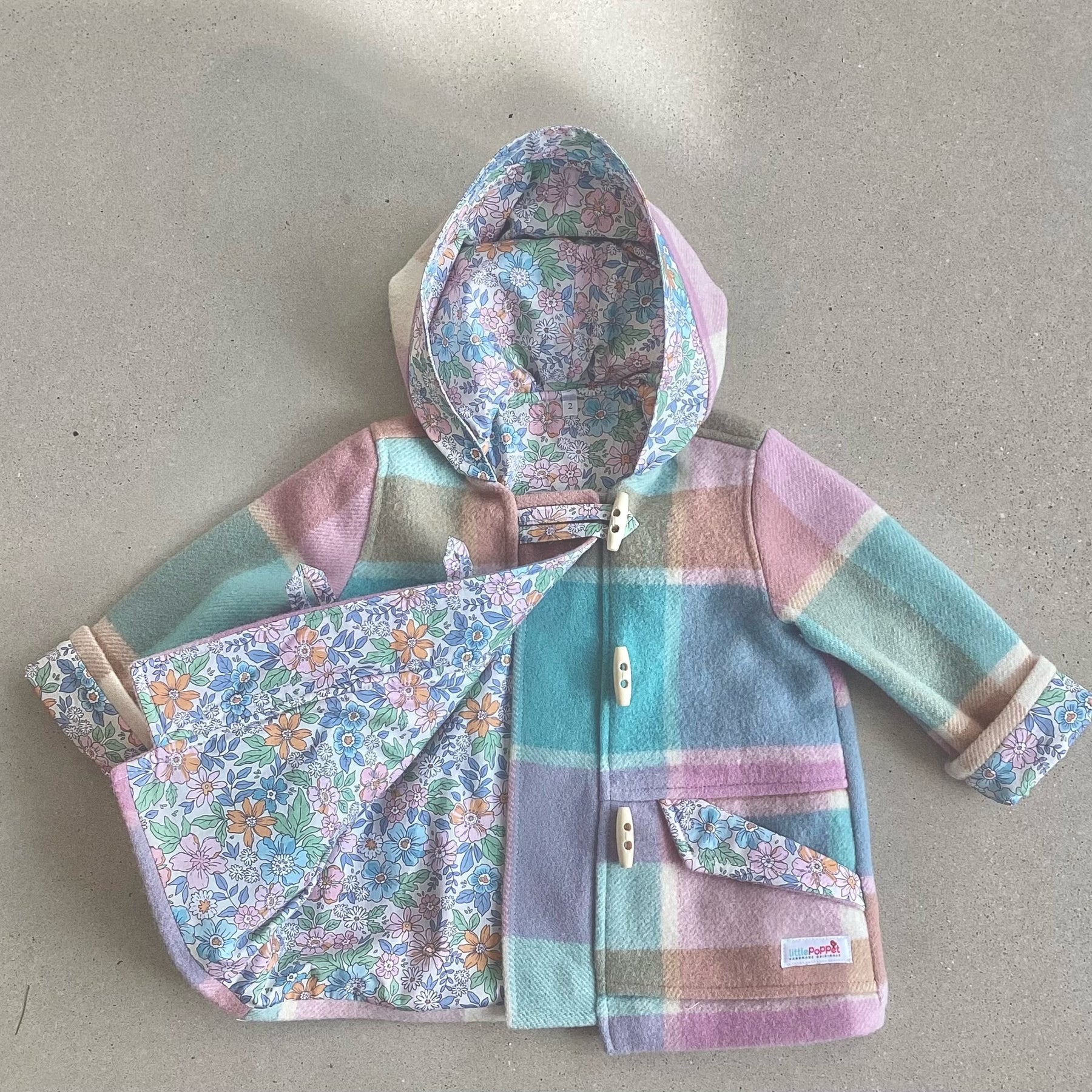 Girl's Rainbow Blanket Duffle Coat