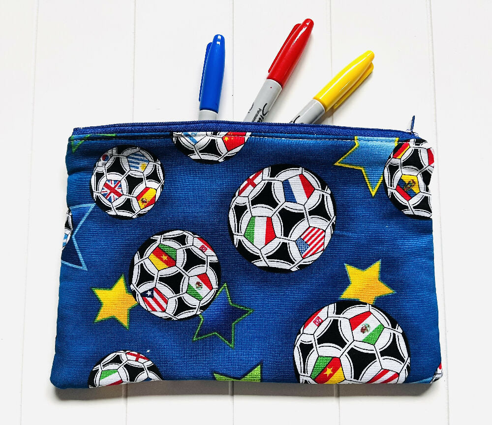 Soccer around the world pencil case