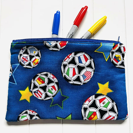 Soccer around the world pencil case