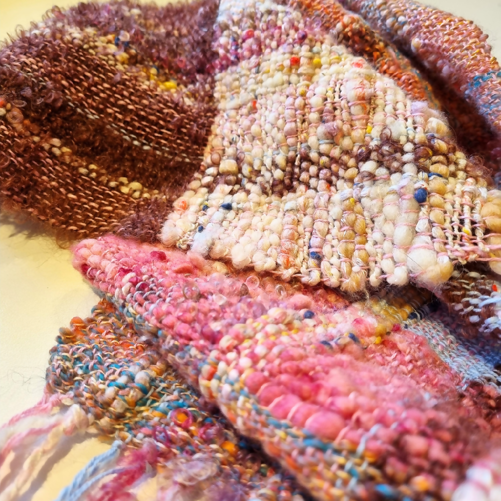 Handwoven scarf made with textural love