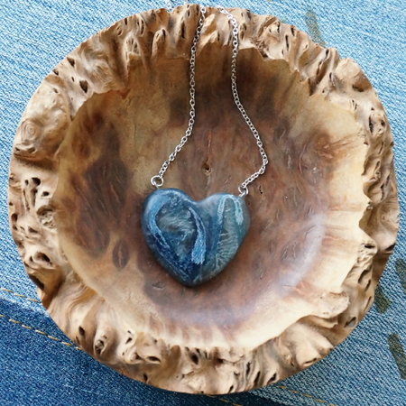 Denim Heart - Necklace