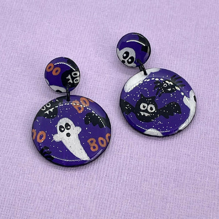 Halloween circle shape earrings