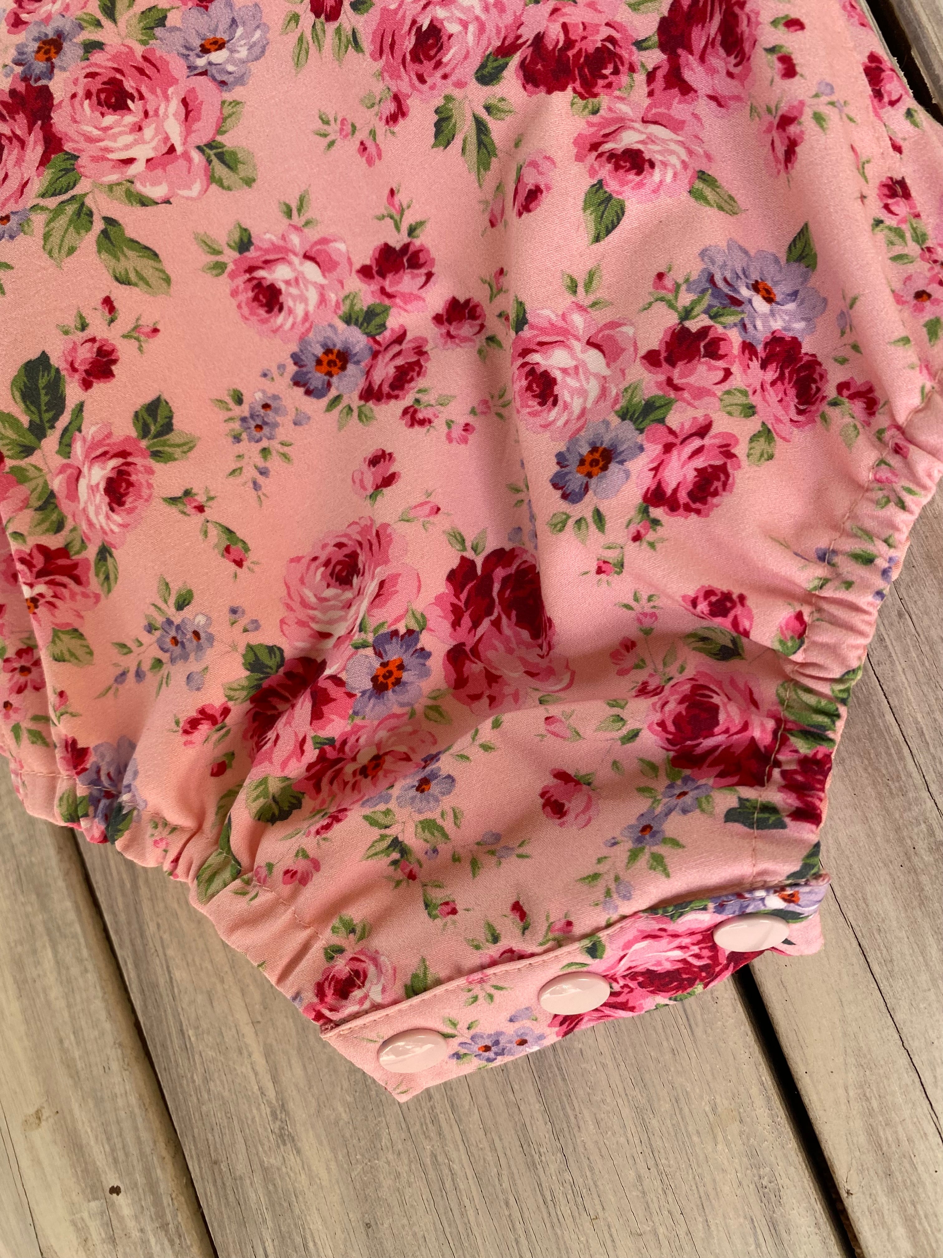 Pink Dahlia Astoria Romper Handmade Size 0