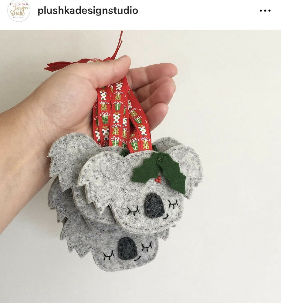 Christmas koala gift tag, decoration